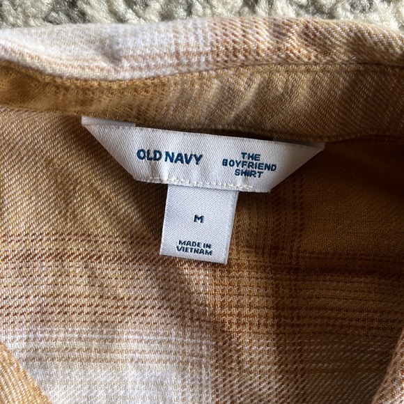 Cream Plaid Button Down - Picture 3 of 3